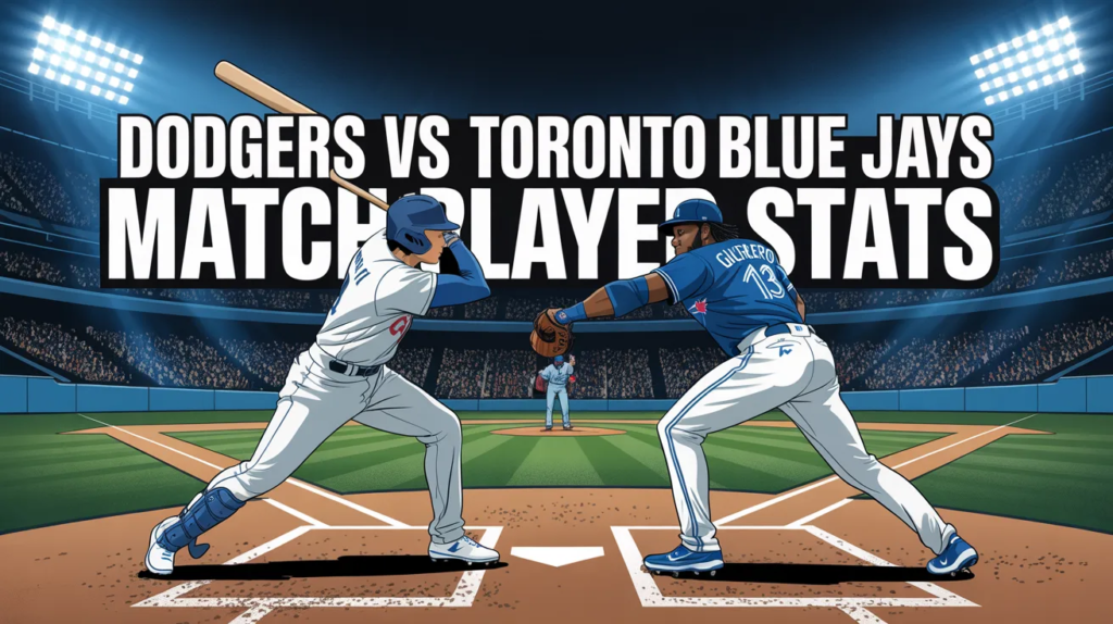 Dodgers vs Toronto Blue Jays Match Player Stats